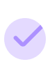 a purple tick in a circle
