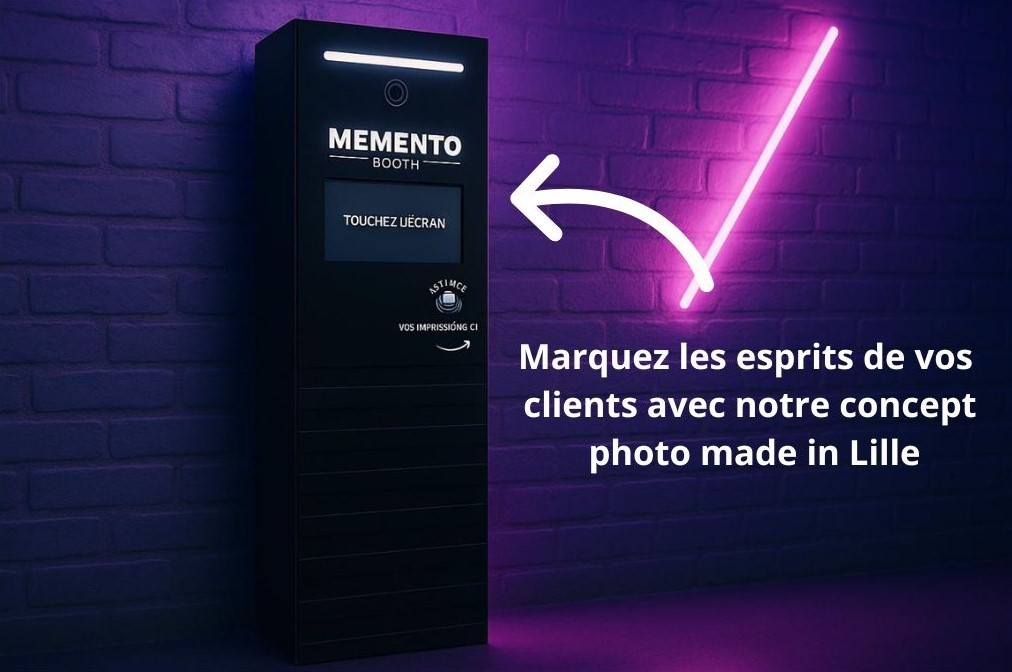 Borne photo Memento Booth en situation