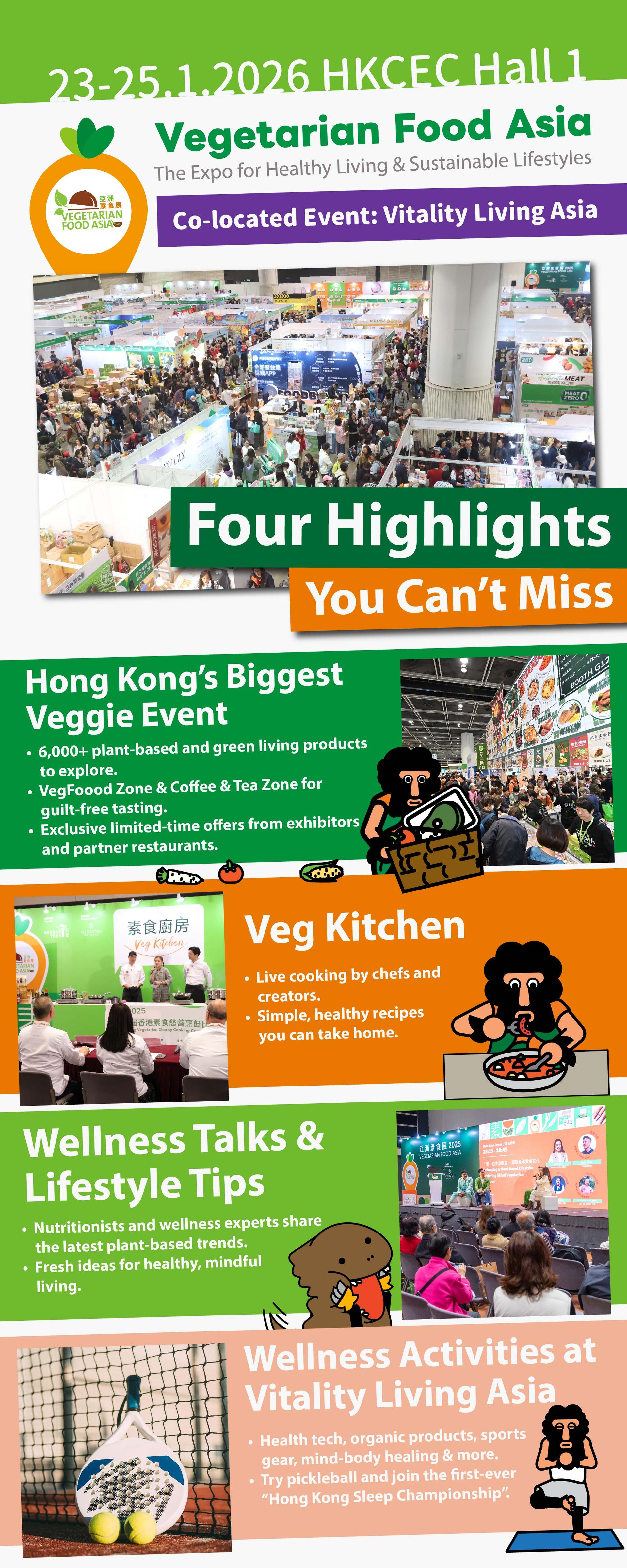 【Four Highlights You Can’t Miss!】One Free Ticket, Two Great Shows! Vegetarian Food Asia × Vitality Living Asia
