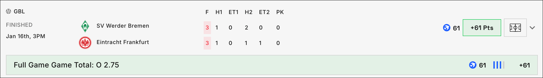 Werder Bremen v Eintracht Frankfurt