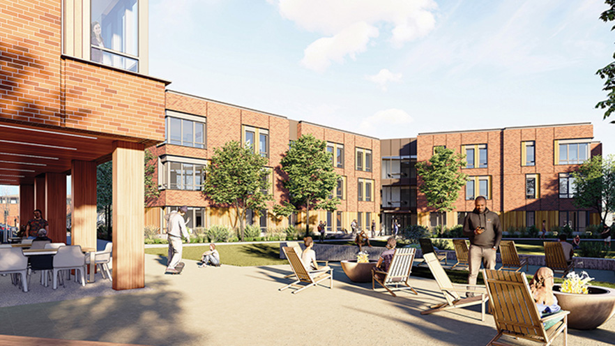 Artist’s rendering of Nancy Serrurier Village