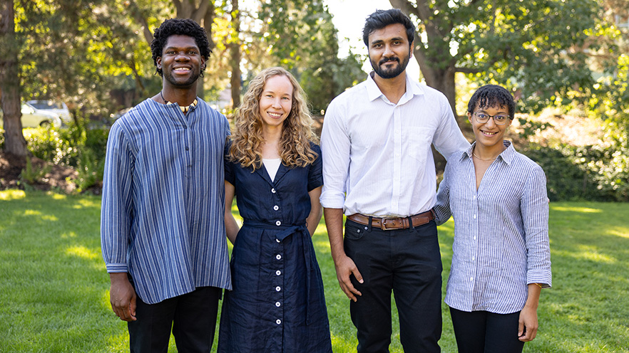 From left: Mylan Gray, Emma Rossby, Zarif Rahman and Nicole Cox