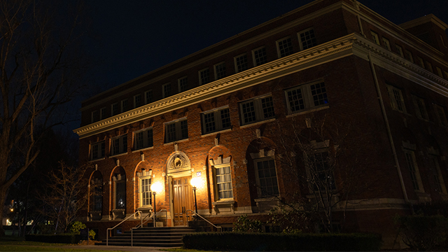 Hunter Conservatory at night.
