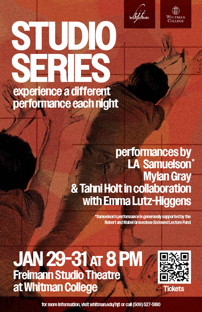 promotional poster for the Studio Series featuring an illustration of two dancers and event details