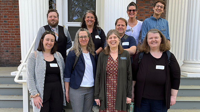 Group photo (front row, from left): McKenna Fairbairn (Lewis & Clark College), Eowyn Greeno (University of Puget Sound), Susan Holme (Whitman College), Chris Andresen (Willamette University); (back row, from left): Cody Tornow (Whitman College), Blythe Knott (Lewis & Clark College), Alberto del Río Malo (Reed College), Laura Cummings (Whitman College), Nadir Ovcina (Whitman College).