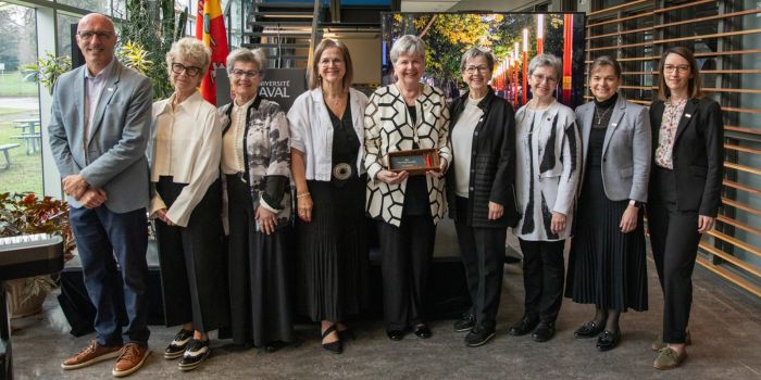 Les soeurs Bourgeois lors de l'événement de reconnaissance pour leur don de 1 M$