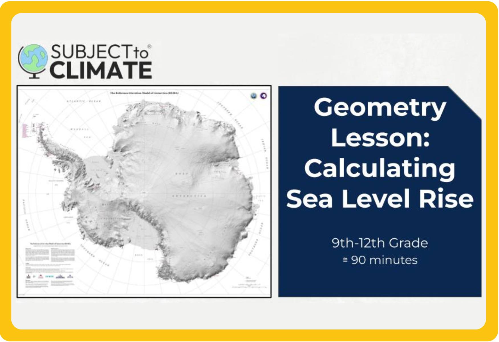 youth climate education on geometry and rising sea levels