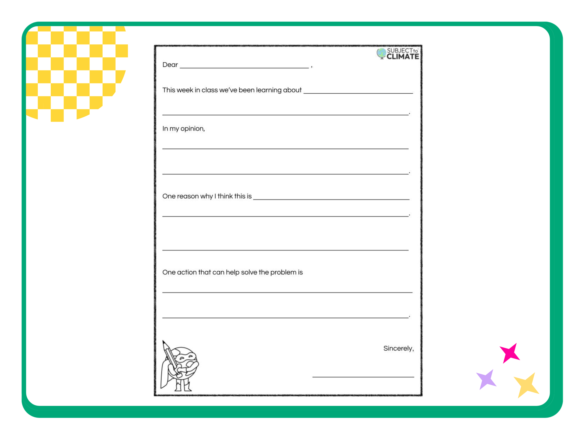 Plastics: Persuasive Writing Activity