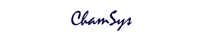 Logo with a white text on a black background
