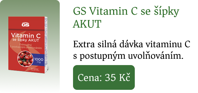 GS Vitamin C se šípky AKUT: Extra silná dávka vitaminu C s postupným uvolňováním., Cena: 35 Kč GS Vitamin C se šípky AKUT: Extra silná dávka vitaminu C s postupným uvolňováním., Cena: 35 Kč