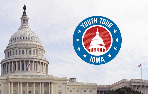 Youth Tour logo next to Capitol building.