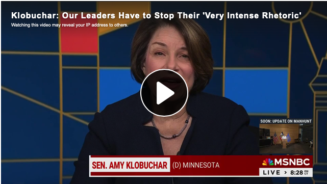 Klobuchar: ‘Our Leaders’ Have to Stop Their ‘Very Intense Rhetoric’