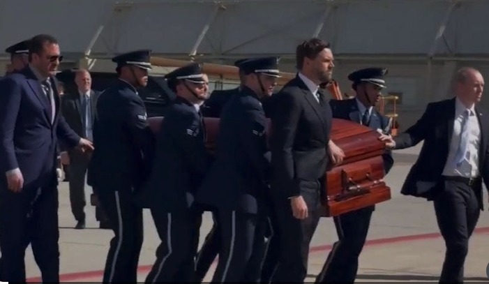 WATCH: JD Vance Leads Military Honor Guard Escorting Charlie Kirk’s Casket Home