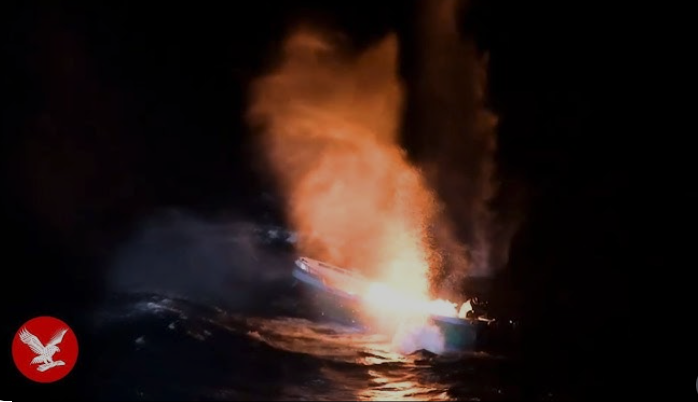 DHS releases video of US Coast Guard sinking alleged drug boat carrying cocaine