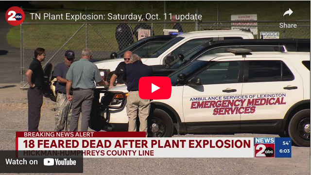 VIDEO: 18 Missing After Tennessee Munitions Plant Blast Rocks Community