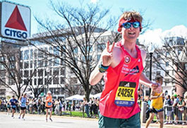 Tyler Callahan '27 running the marathon