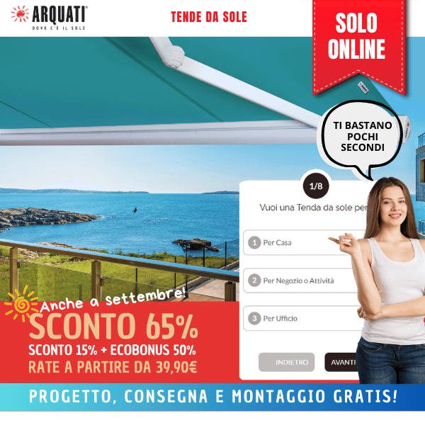 OFFERTA TENDE DA SOLE ARQUATI
