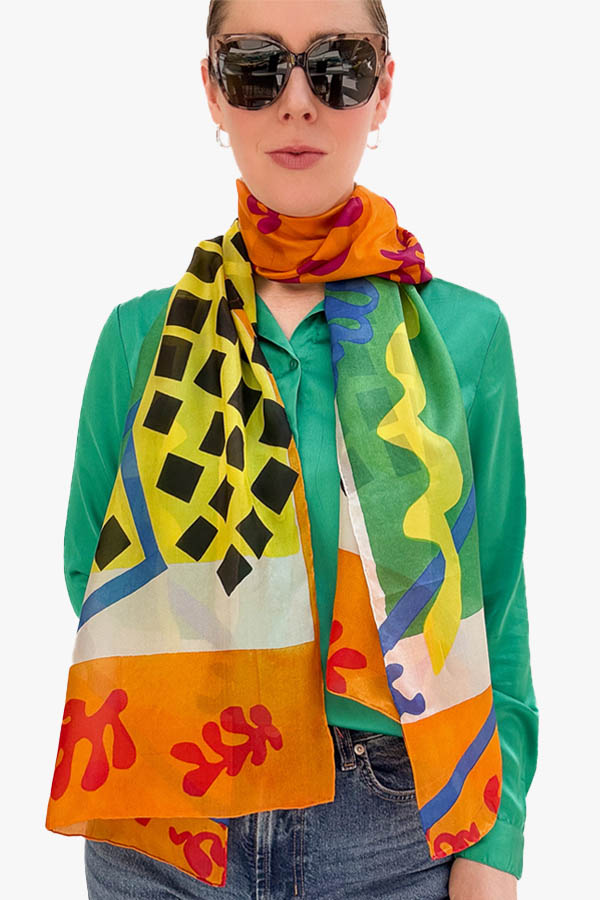 MATISSE ORANGE HABOTAI SCARF