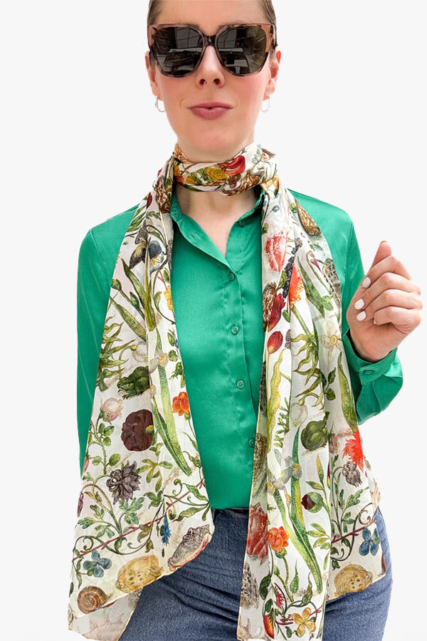 ALBUM AMICORUM CHIFFON SILK SCARF