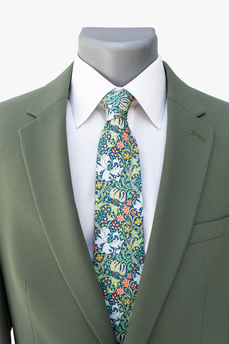MORRIS GOLDEN LILY SILK TIE
