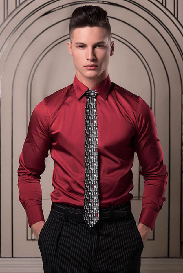 MACKINTOSH CHAIRS PRINTED SILK TIE