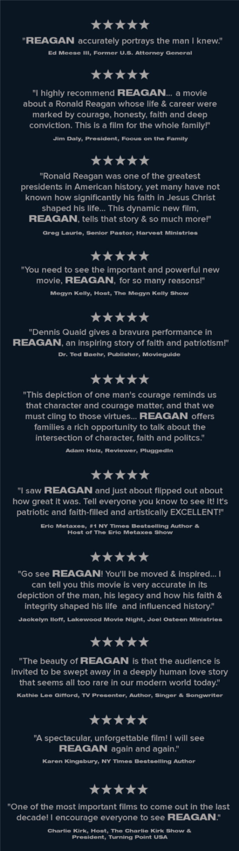 Faith Leaders for Reagan