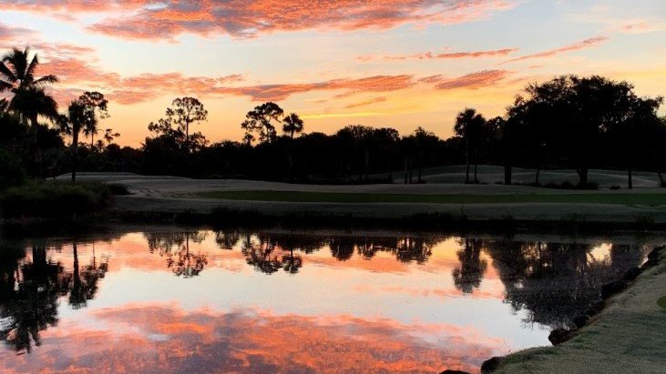 Royal Poinciana Golf Club at sunset