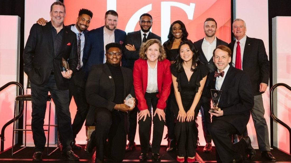 2023 CBAA Awardees on stage with Dean Lewis