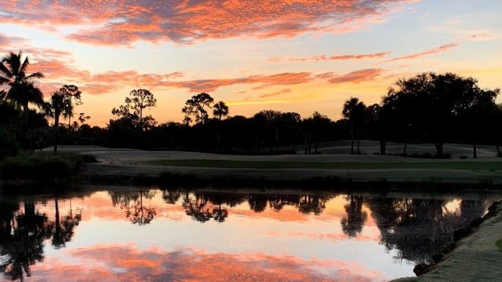 Royal Poinciana Golf Club at sunset