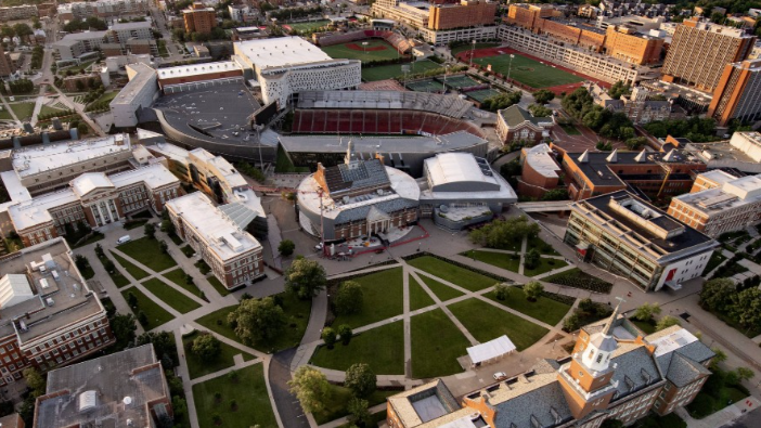 UC campus in an aerial view