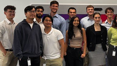Matthew Price with group of other Royal Caribbean interns