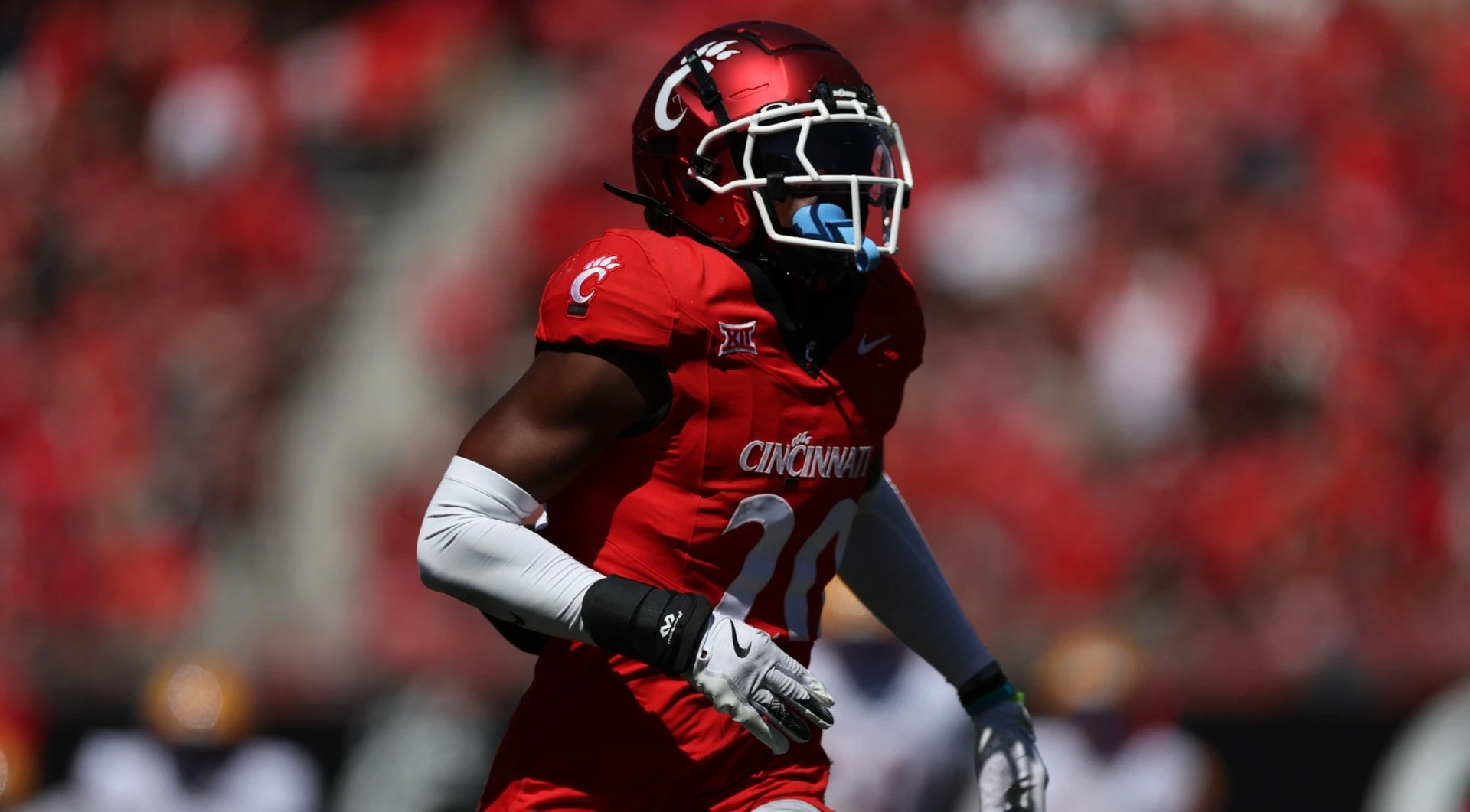 UC football player on the field 