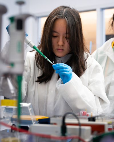 ImpactLab Student Working in Lab