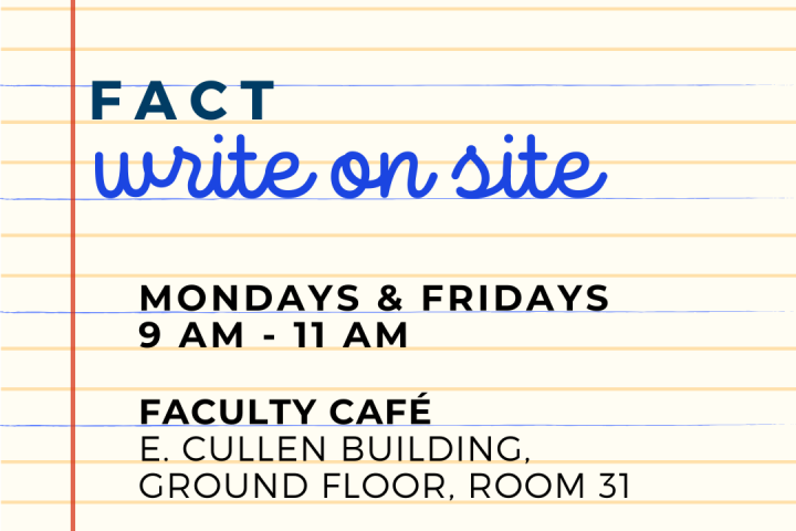 Image looks like a ruled paper that says FACT Write on Site with day time and location