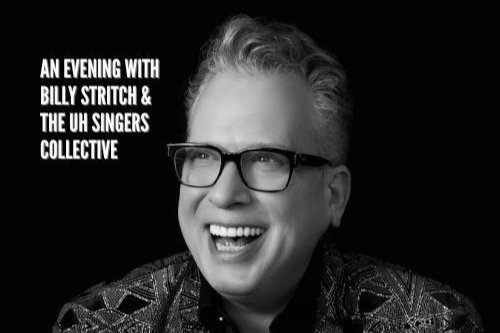 Black and white image of Billy Stritch smiling and looking to the left.