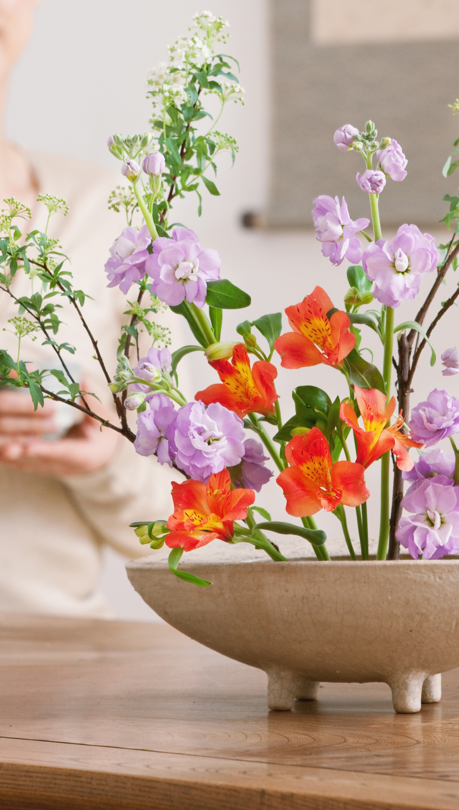 Woman with a bouquet