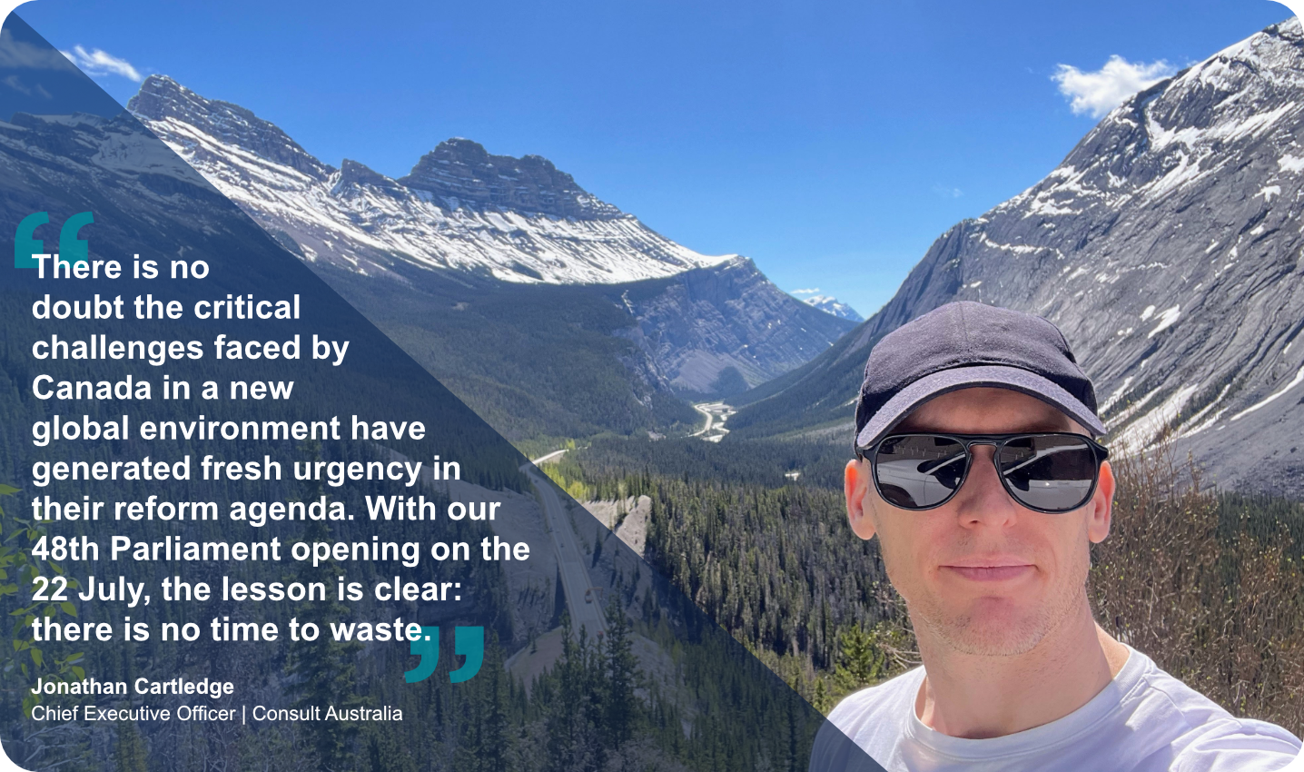 a selfie of Jonathan, CEO, in Canada