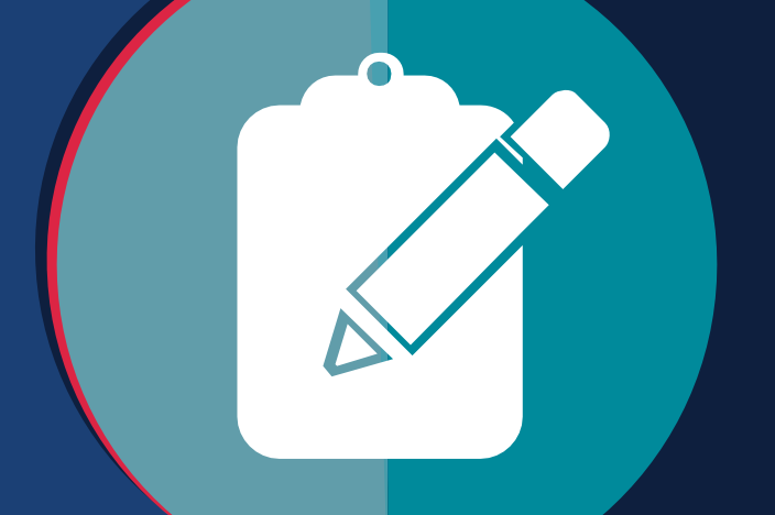 Vector image of clipboard and pencil