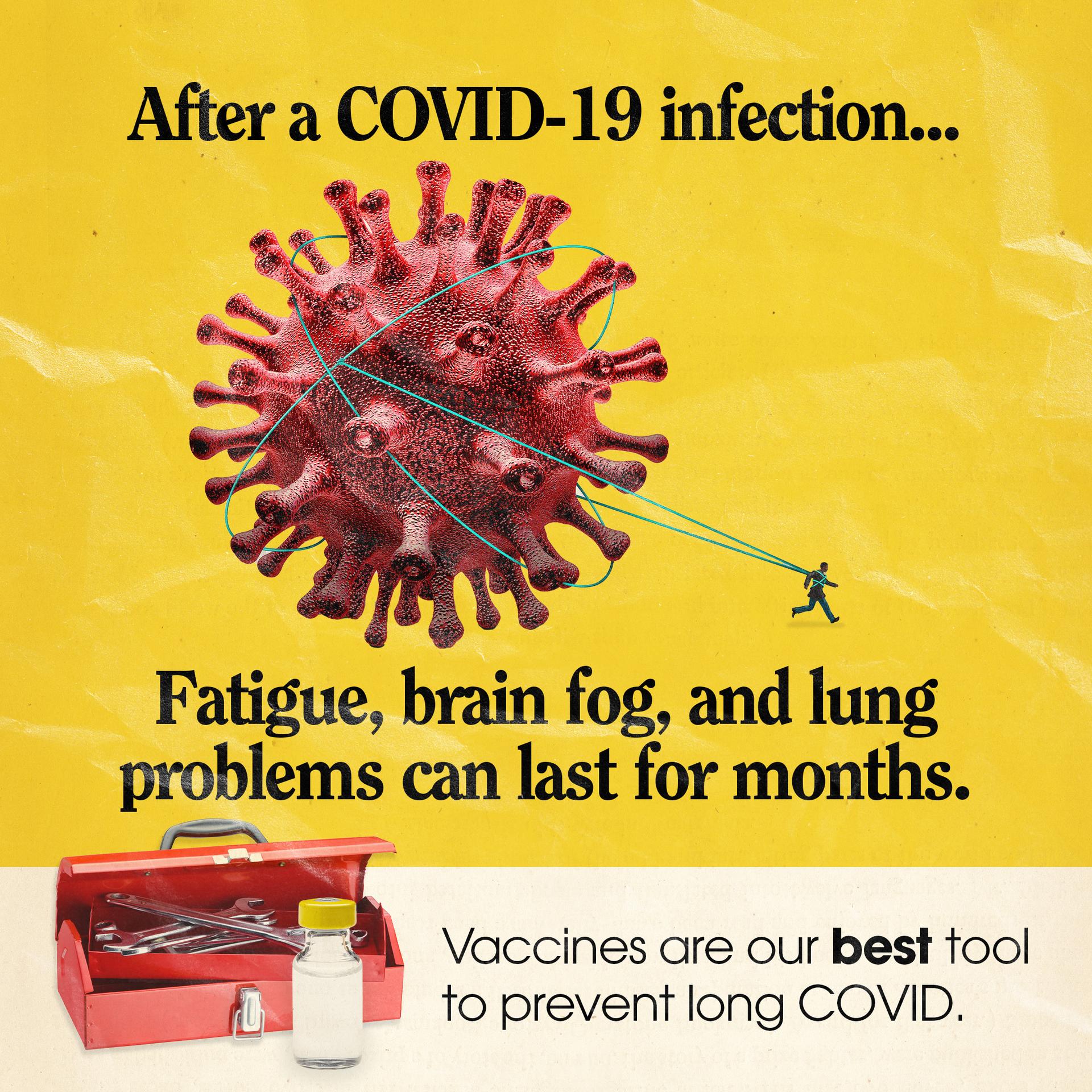 After COVID fatigue, brain fog, and lung problems can last for months