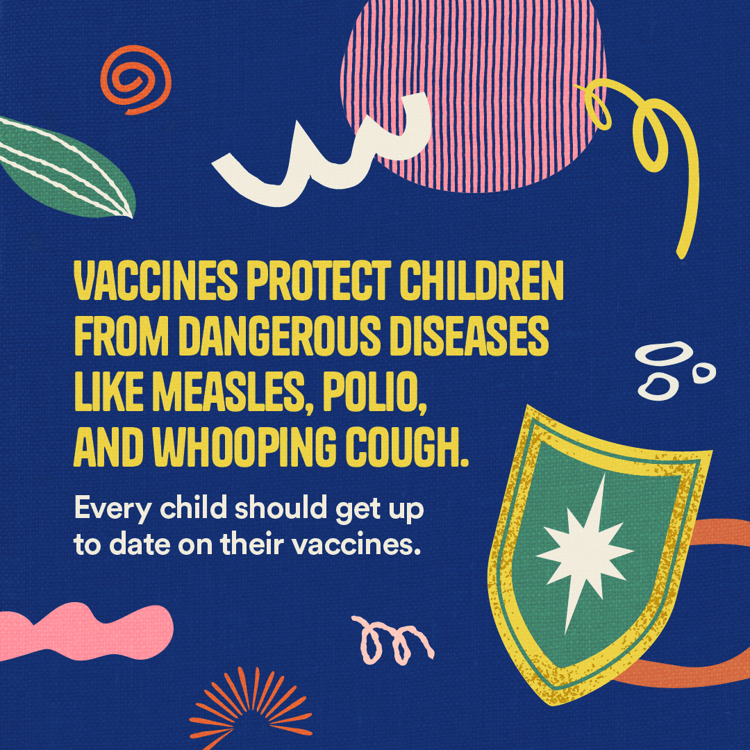 Vaccines protect children from dangerous diseases like measles, polio, and whooping cough