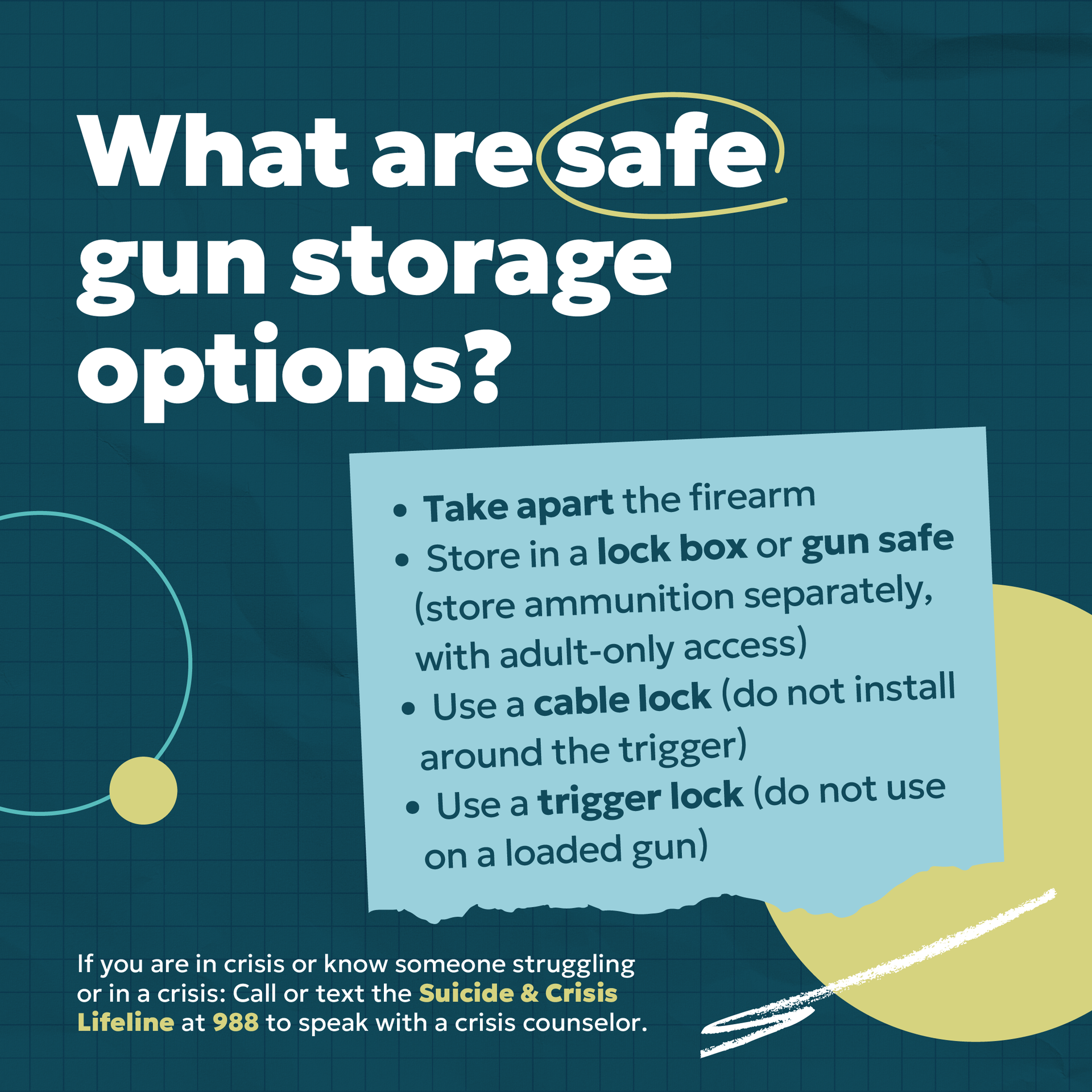 What are safe gun storage options? 