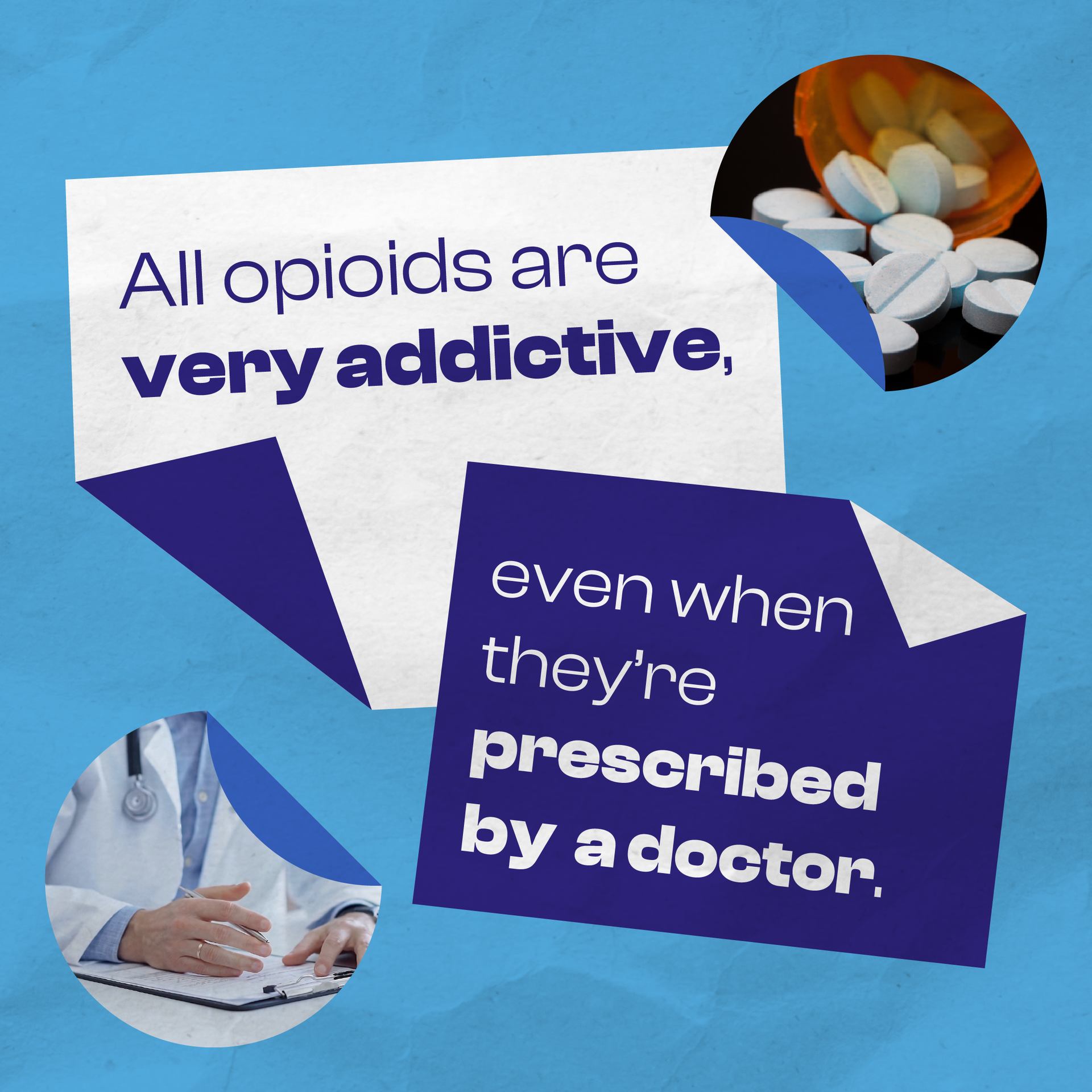 All opioids are very addictive, even when they're prescribed by a doctor