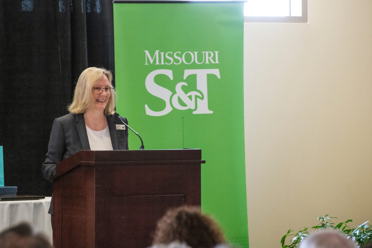 Dr. Northcut speaking to a crowd. 