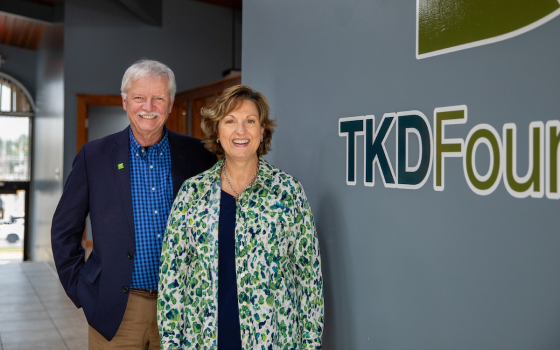 Dr. Richard Brow and Kim Day at the TKD Foundation headquarters in Rolla. Photo by Andrew Layton/Missouri S&T.