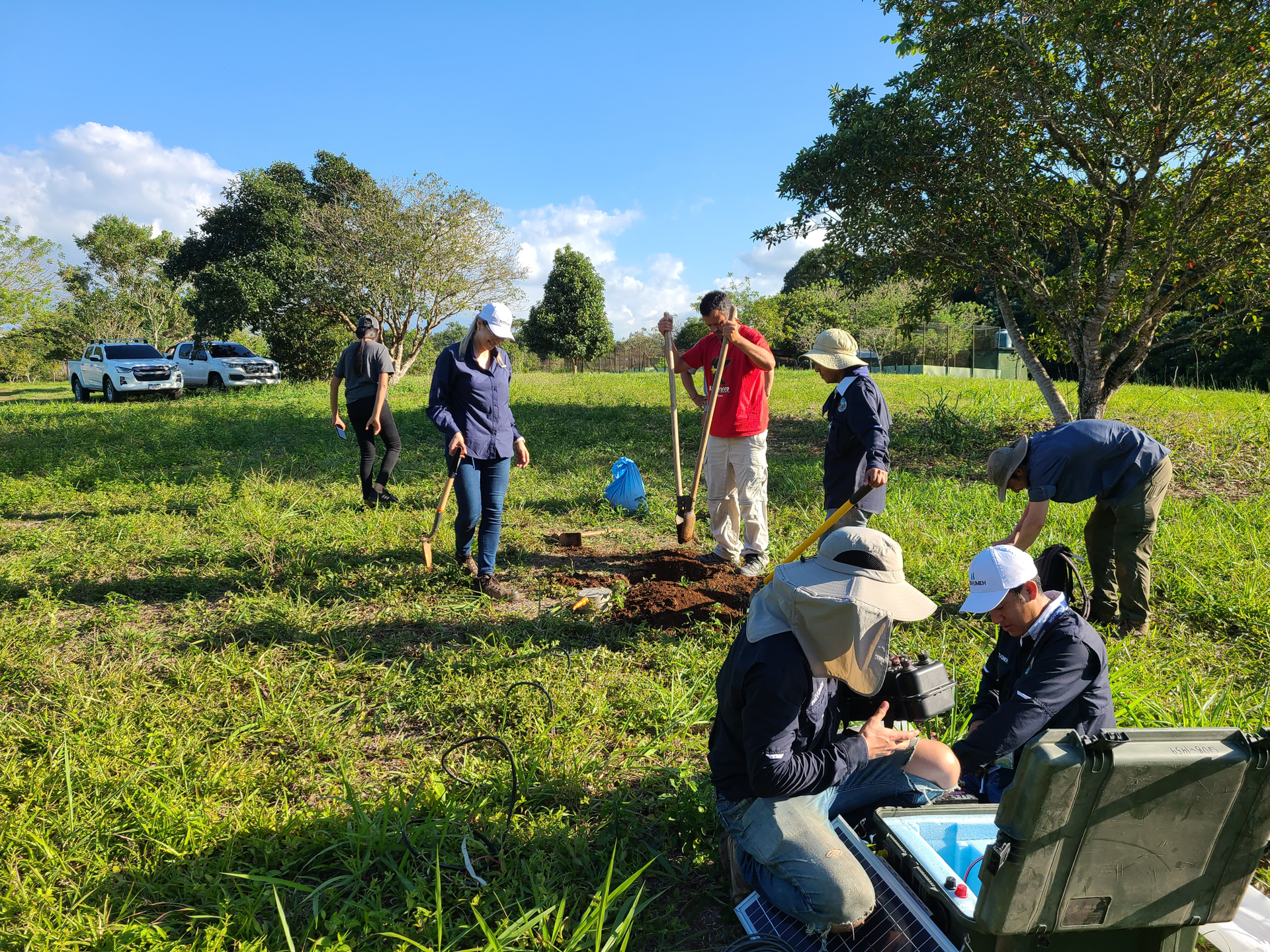 Researchers in Guatemala.