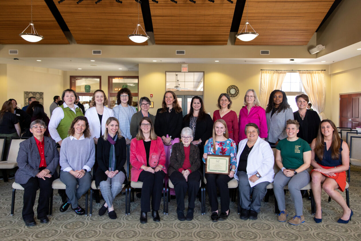 Group photo of all the Women of the Year winners at S&T.