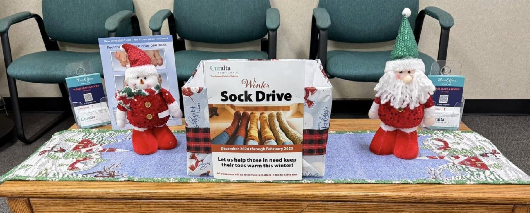 Curalta Foot + Ankle’s First Annual Winter Sock Drive