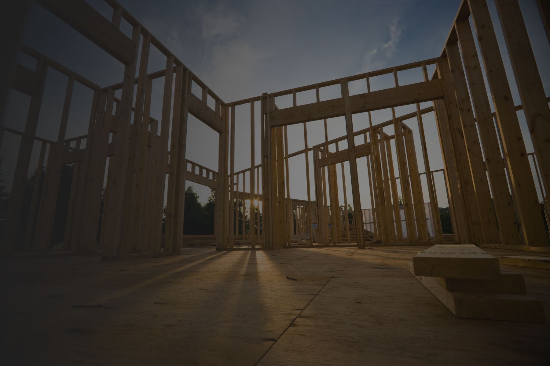 House framing under construction