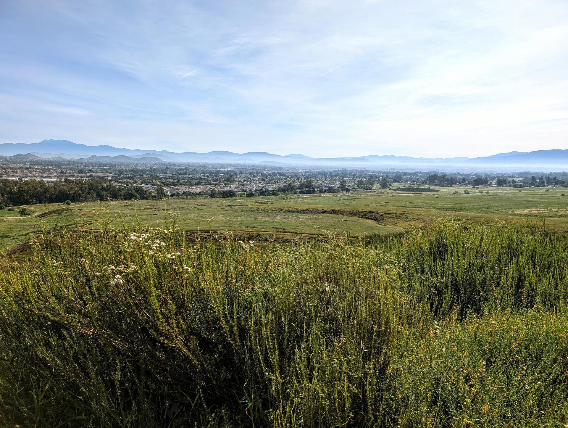 Daytime view over Murrieta from the Santa Rosa Plateau