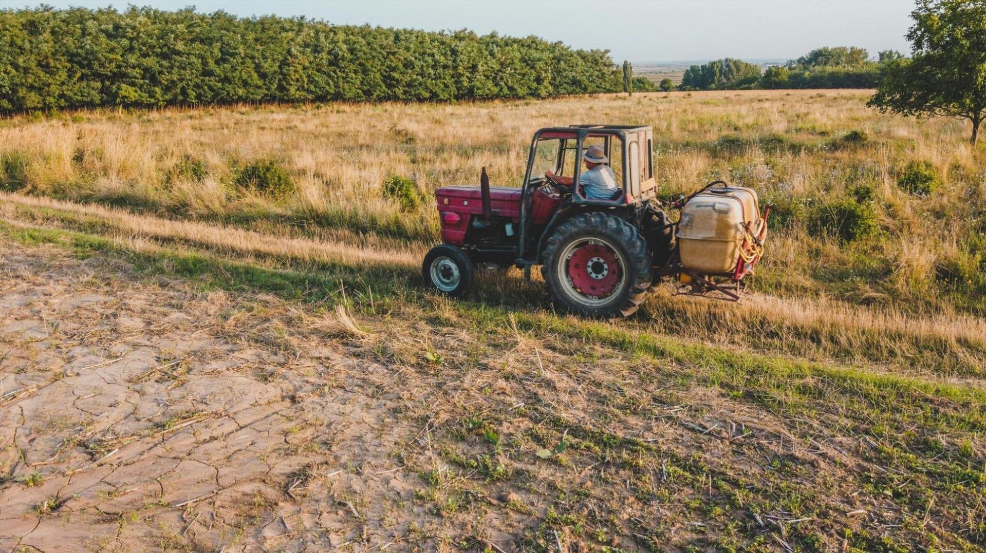 Tractor in field Tractor in field